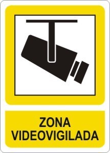 placa ZONA VIDEOVIGILADA señal SAR216