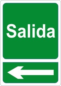 placa SALIDA A LA IZQUIERDA señal SAR227