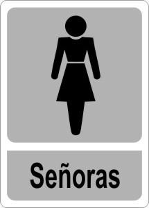 placa ASEO SEÑORAS señal SAR252