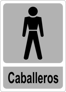 placa ASEO CABALLEROS señal SAR253
