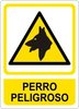 placa PERRO PELIGROSO señal SAR259